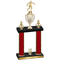 Double Red Glacier Year Soccer Trophy