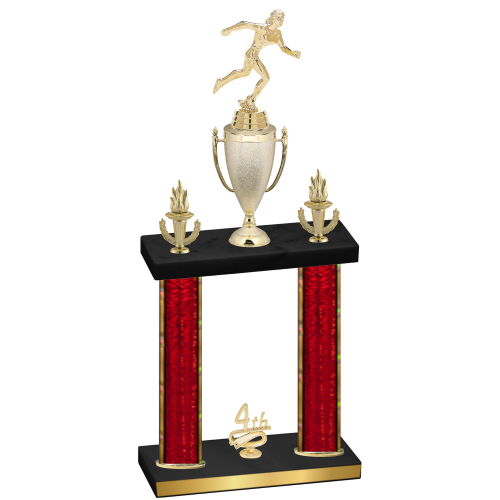Double Red Glacier Fourth Place Running Trophy