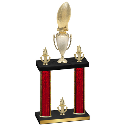 Double Red Glacier Victory Football Trophy