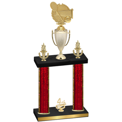 Double Red Glacier Fourth Place Tennis Trophy