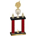 Double Red Glacier First Place Volleyball Trophy