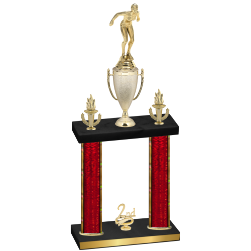 Double Red Glacier Second Place Tennis Trophy