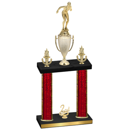 Double Red Glacier Second Place Tennis Trophy