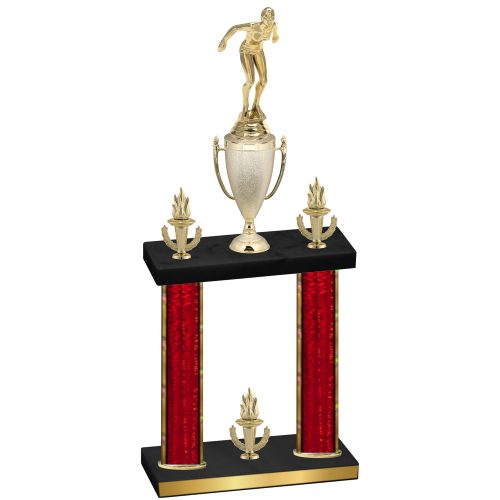 Double Red Glacier Victory Tennis Trophy