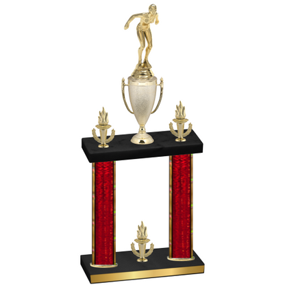 Double Red Glacier Victory Tennis Trophy