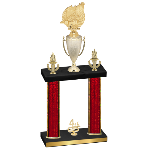 Double Red Glacier Fourth Place Swimming Trophy