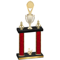 Double Red Glacier Second Place Insert Trophy