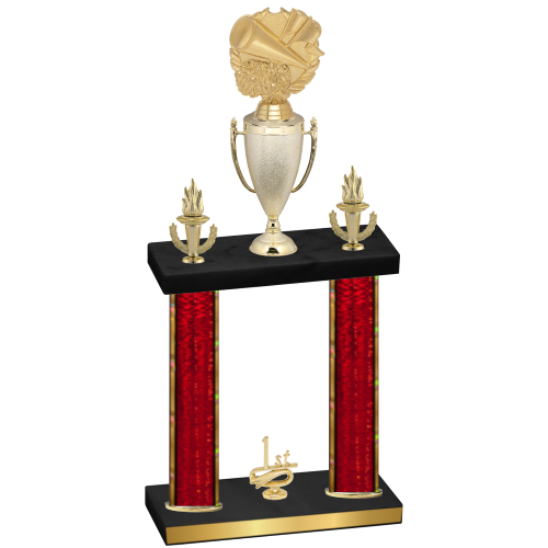 Double Red Glacier First Place Cheerleading Trophy