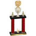 Double Red Glacier Third Place Cheerleading Trophy