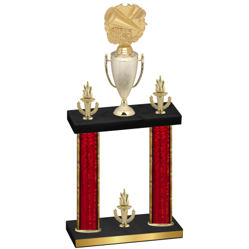 Double Red Glacier Victory Cheerleading Trophy