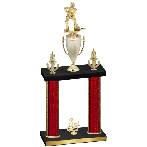 Double Red Glacier Third Place Hockey Trophy