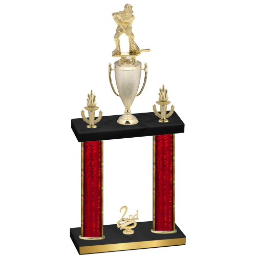Double Red Glacier Second Place Hockey Trophy