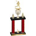 Double Red Glacier Third Place Lacrosse Trophy