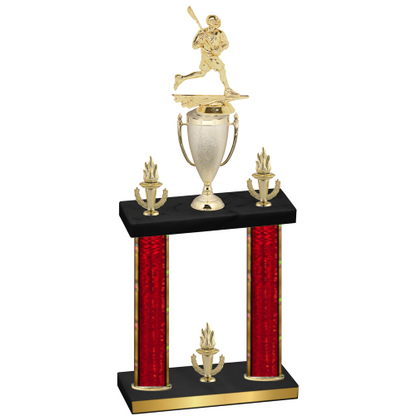 Double Red Glacier Victory Lacrosse Trophy