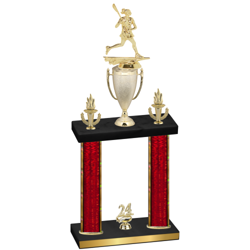 Double Red Glacier Year Lacrosse Trophy