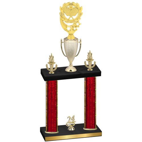 Double Red Glacier Year Pickleball Trophy