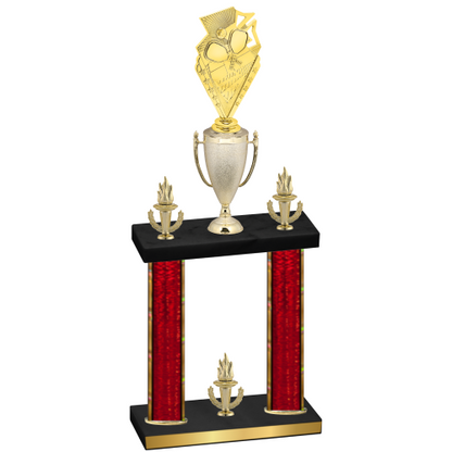 Double Red Glacier Victory Pickleball Trophy