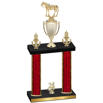 Double Red Glacier Year Horses Trophy