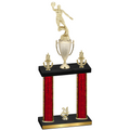 Double Red Glacier Year Basketball Trophy