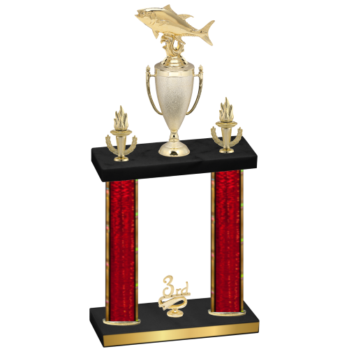 Double Red Glacier Third Place Fishing Trophy