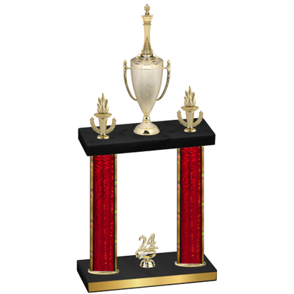 Double Red Glacier Year Chess Trophy