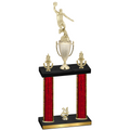 Double Red Glacier Year Basketball Trophy