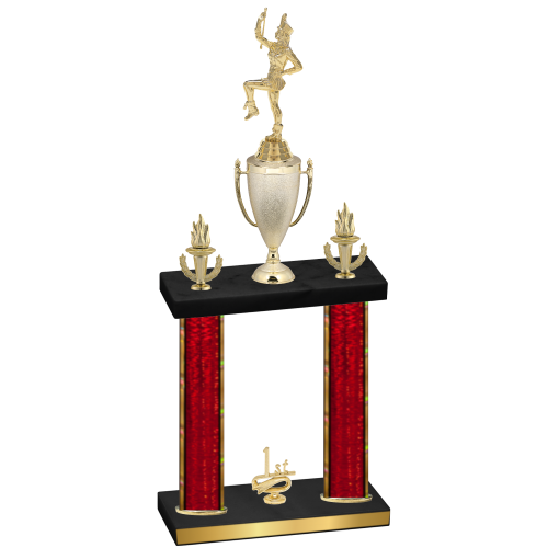 Double Red Glacier First Place Majorette Trophy