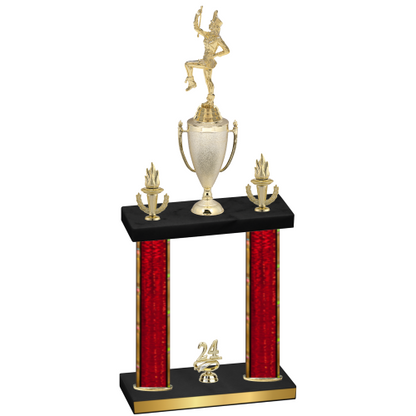 Double Red Glacier Year Majorette Trophy