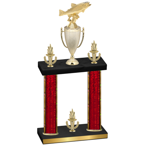 Double Red Glacier Victory Fishing Trophy