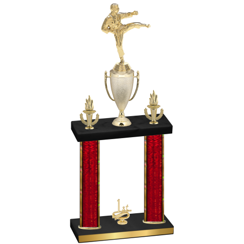 Double Red Glacier First Place Karate Trophy