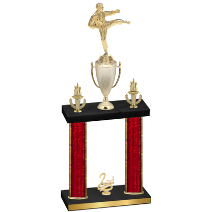 Double Red Glacier Second Place Karate Trophy