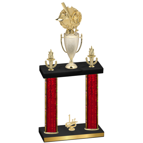 Double Red Glacier First Place Baseball Trophy
