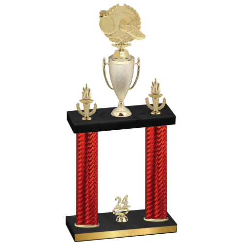 Double Red Carbon Fiber Year Running Trophy