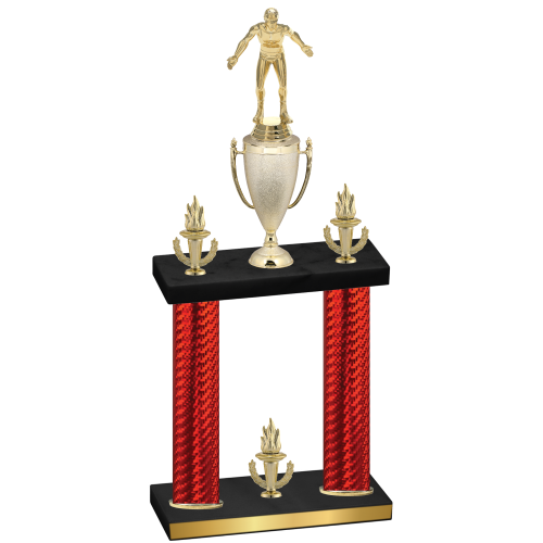 Double Red Carbon Fiber Victory Wrestling Trophy