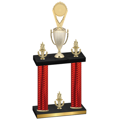 Double Red Carbon Fiber Victory Insert Trophy