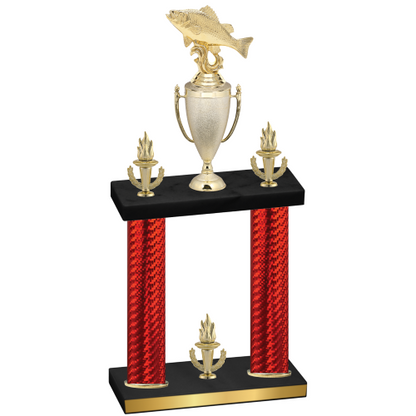 Double Red Carbon Fiber Victory Fishing Trophy
