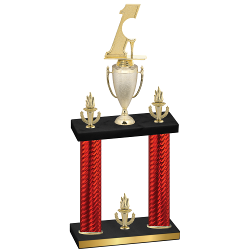 Double Red Carbon Fiber Victory Golf Trophy