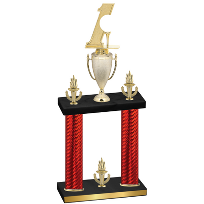 Double Red Carbon Fiber Victory Golf Trophy