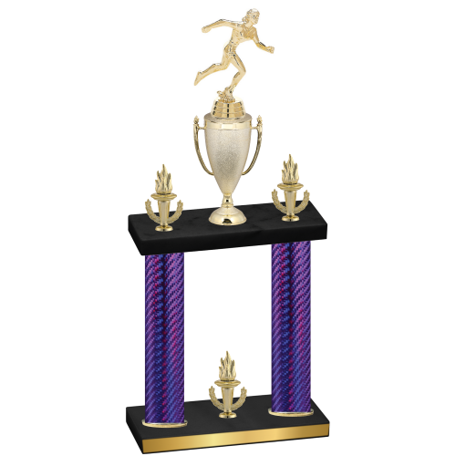Double Purple Carbon Fiber Victory Running Trophy