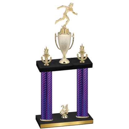 Double Purple Carbon Fiber Year Running Trophy