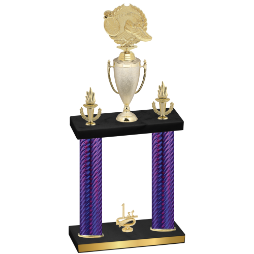 Double Purple Carbon Fiber First Place Running Trophy