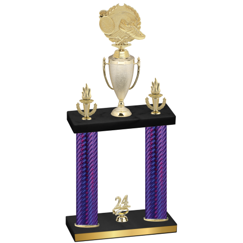 Double Purple Carbon Fiber Year Running Trophy