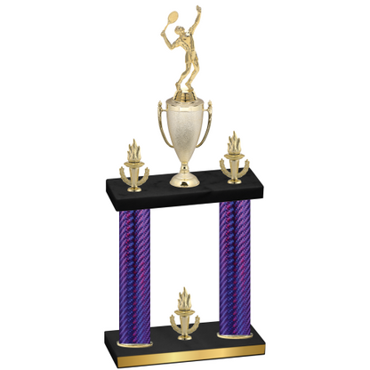 Double Purple Carbon Fiber Victory Tennis Trophy