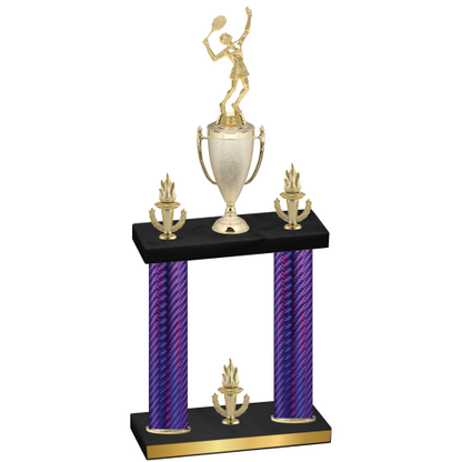 Double Purple Carbon Fiber Victory Tennis Trophy