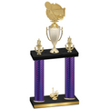 Double Purple Carbon Fiber First Place Tennis Trophy