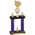 Double Purple Carbon Fiber Victory Tennis Trophy