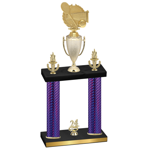 Double Purple Carbon Fiber Year Tennis Trophy