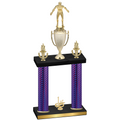 Double Purple Carbon Fiber First Place Wrestling Trophy