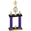 Double Purple Carbon Fiber Year Wrestling Trophy