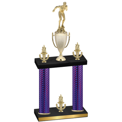 Double Purple Carbon Fiber Victory Swimming Trophy